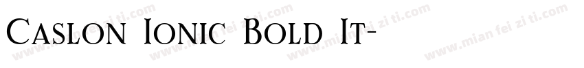 Caslon Ionic Bold It字体转换